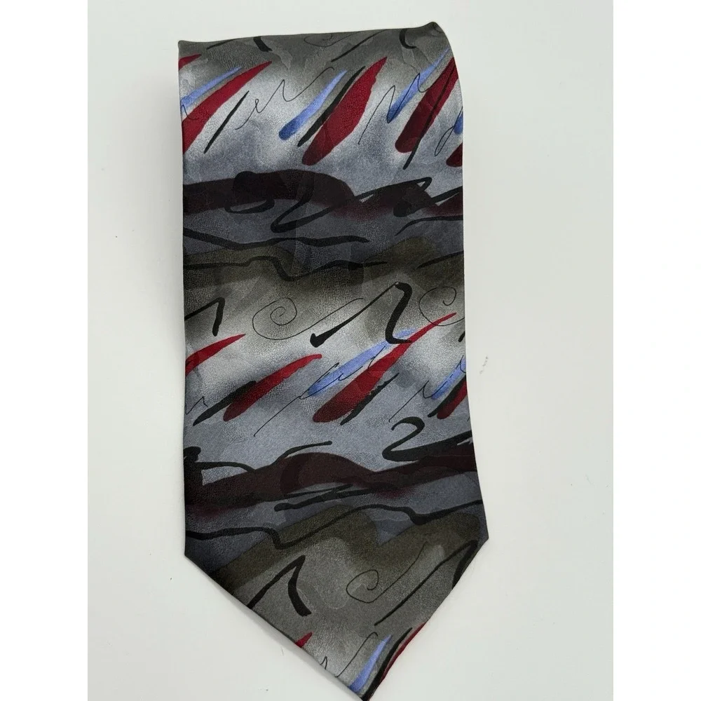 J. Garcia 1996 Happy Birthday Collection 18 100% Silk Gray Tie Apx. 59